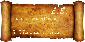 Laufik Stefánia névjegykártya